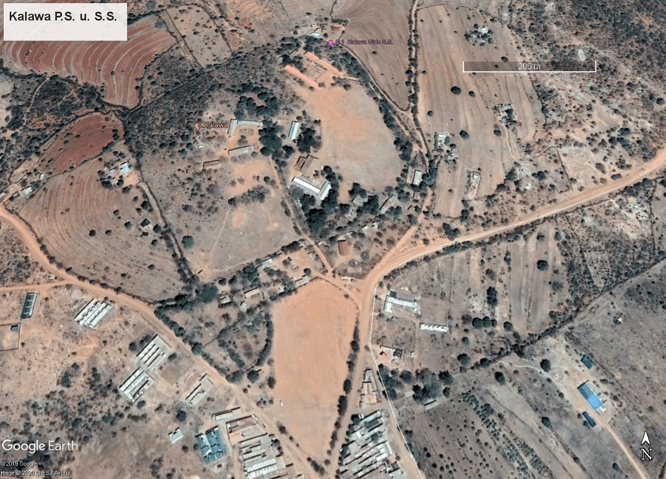 Satellite image of Kalawa Primary & Secondary School