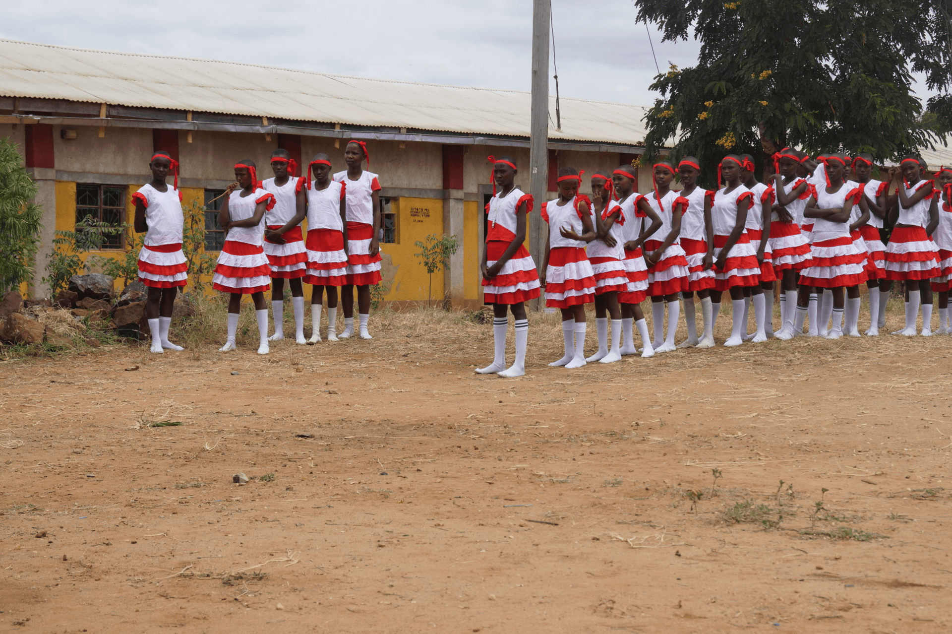 Students in uniform at the Kenyan partner school