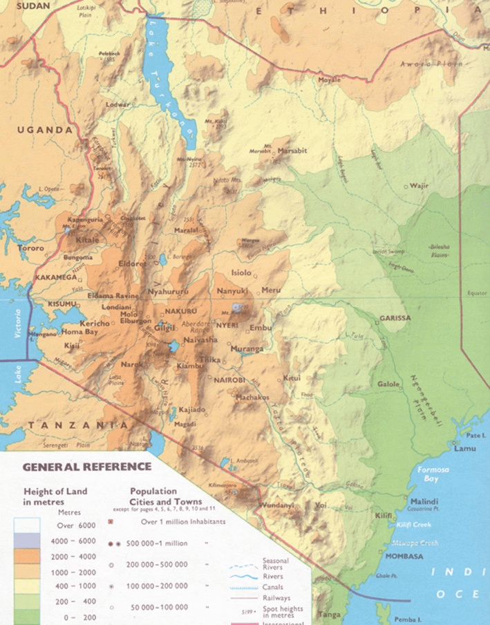 Karte von Kenia